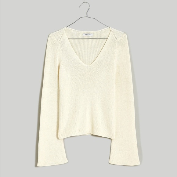 Madewell Flare Sleeve V-Neck Sweater Size XL New With Tag - Picture 1 of 11